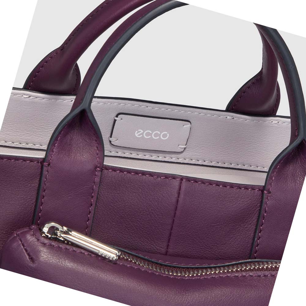 Men's Ecco Pillow Handbag Purple | Canada 742NWY